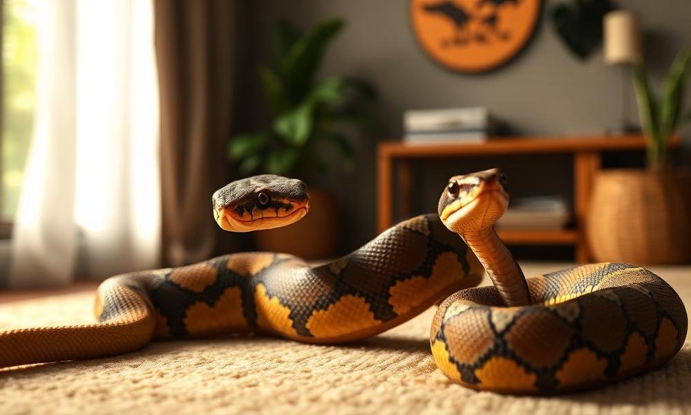 ball python vs corn snake for beginners - home environment