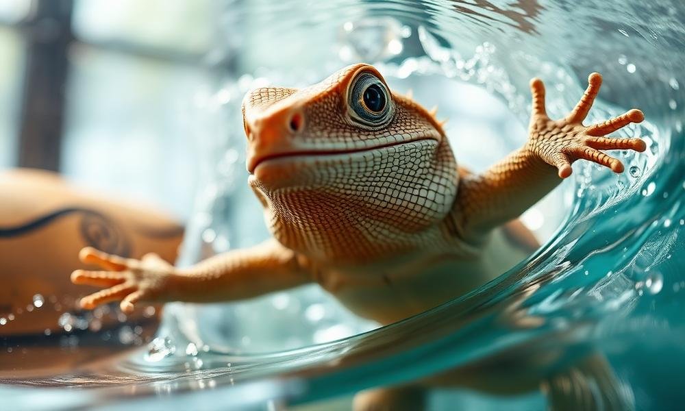 bearded dragon glass surfing why - practical tips