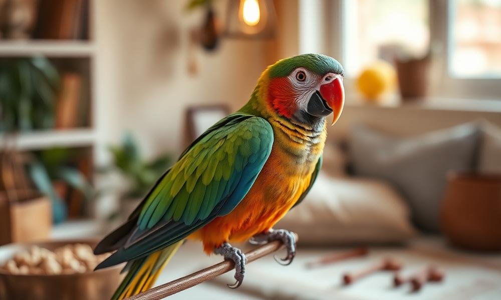 best bird food for parrots - home environment
