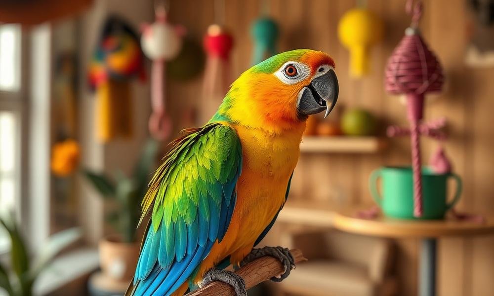 best bird toys for parrots - home environment