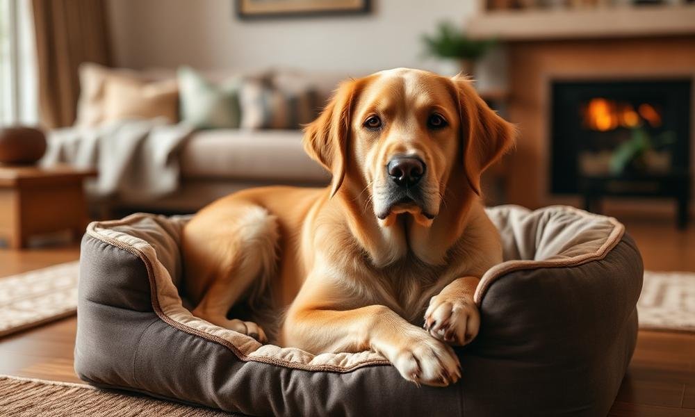 best dog bed for golden retriever - home environment