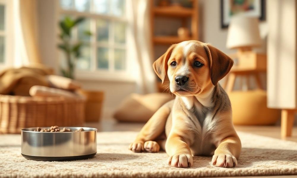 best dog food for puppies growth stage - home environment