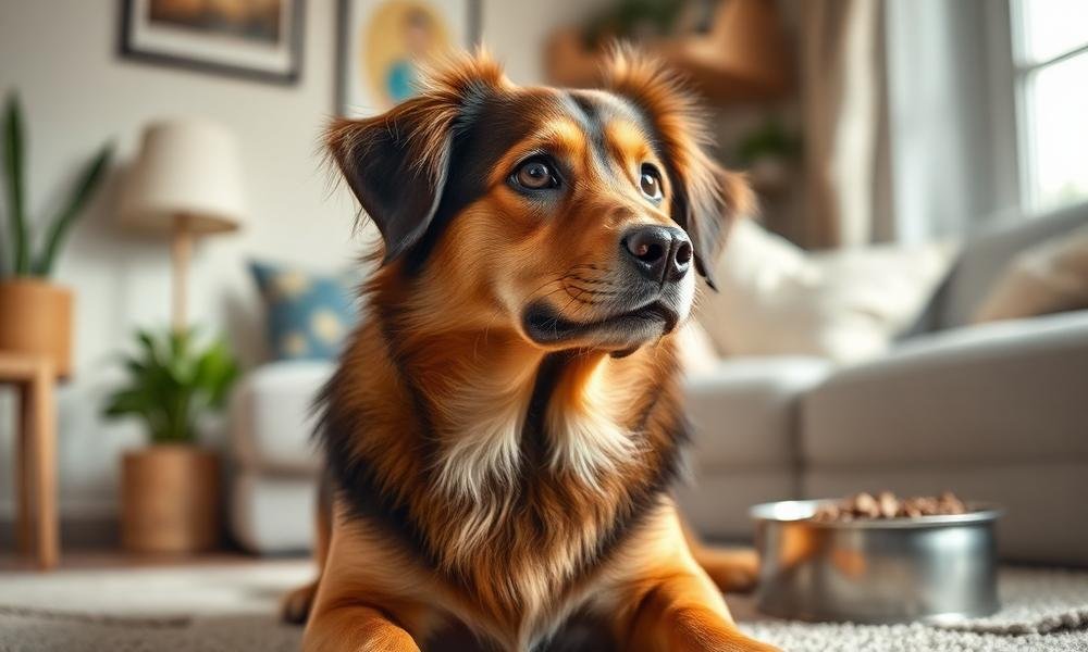 best dog food for shiny coat - home environment