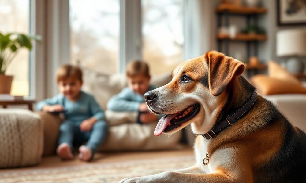 best family dog breed for active household with young children - home environment