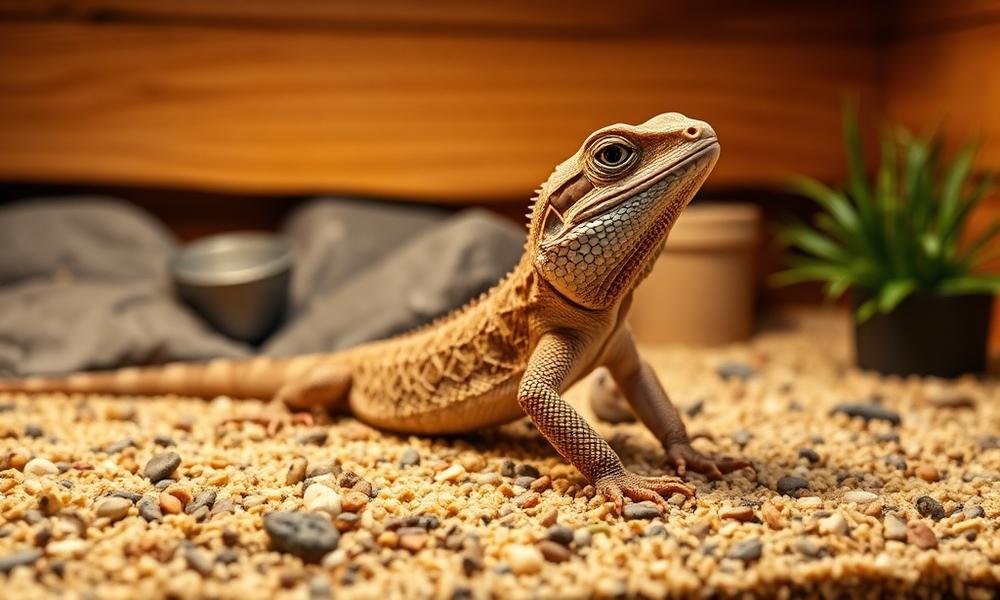 best substrate for bearded dragon - home environment