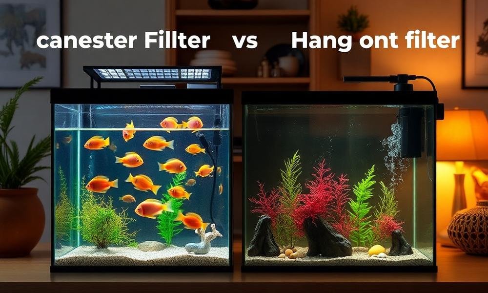 canister filter vs hang on back filter - home environment
