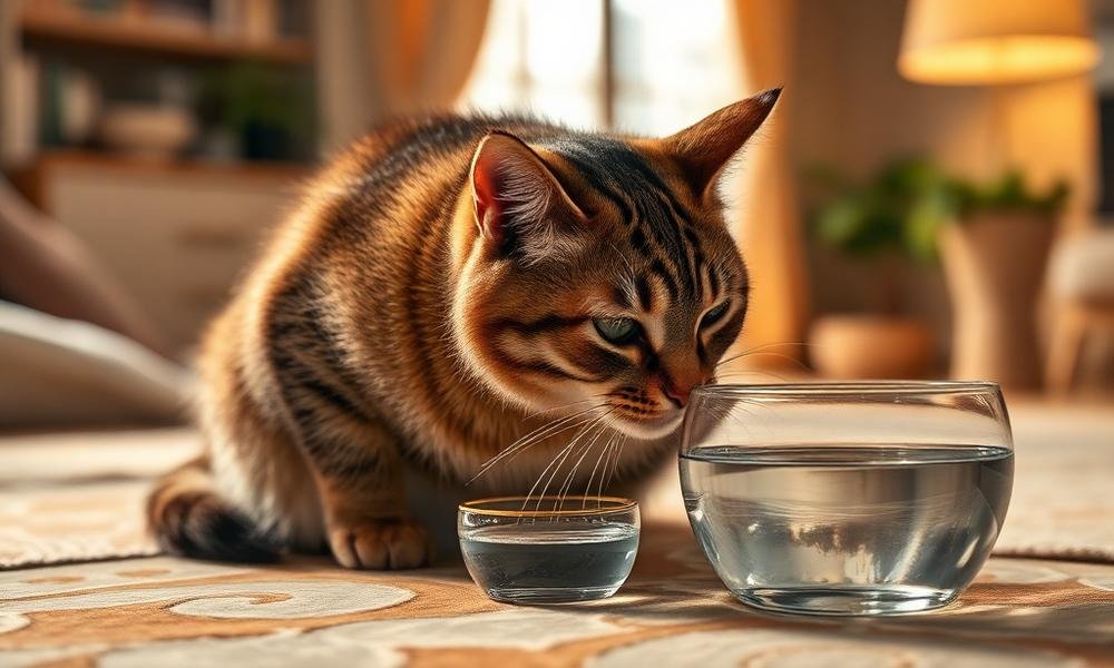 cat not eating but drinking water - home environment