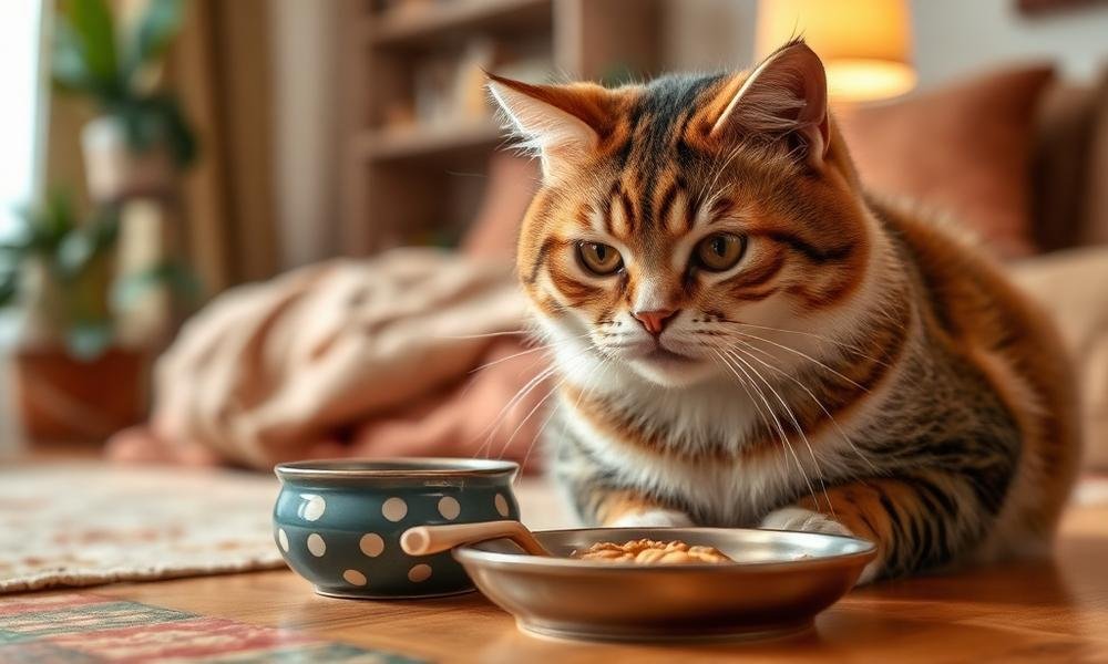 cat not eating food suddenly - home environment