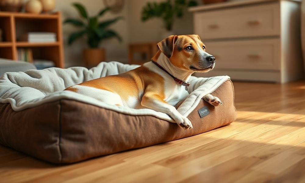 dog bed keeps sliding on floor - home environment