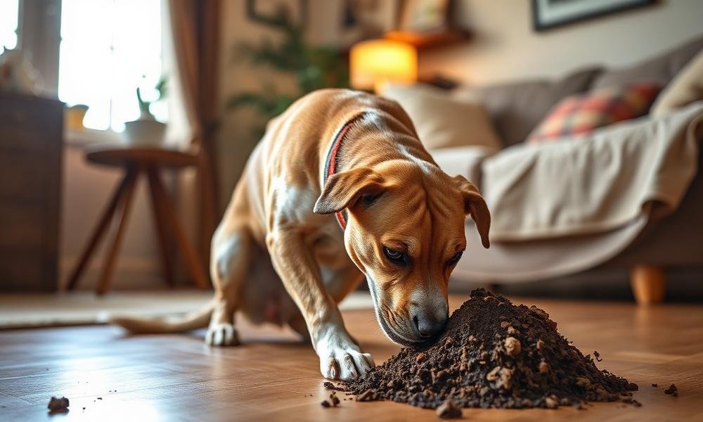 dog eating poop how to stop - home environment