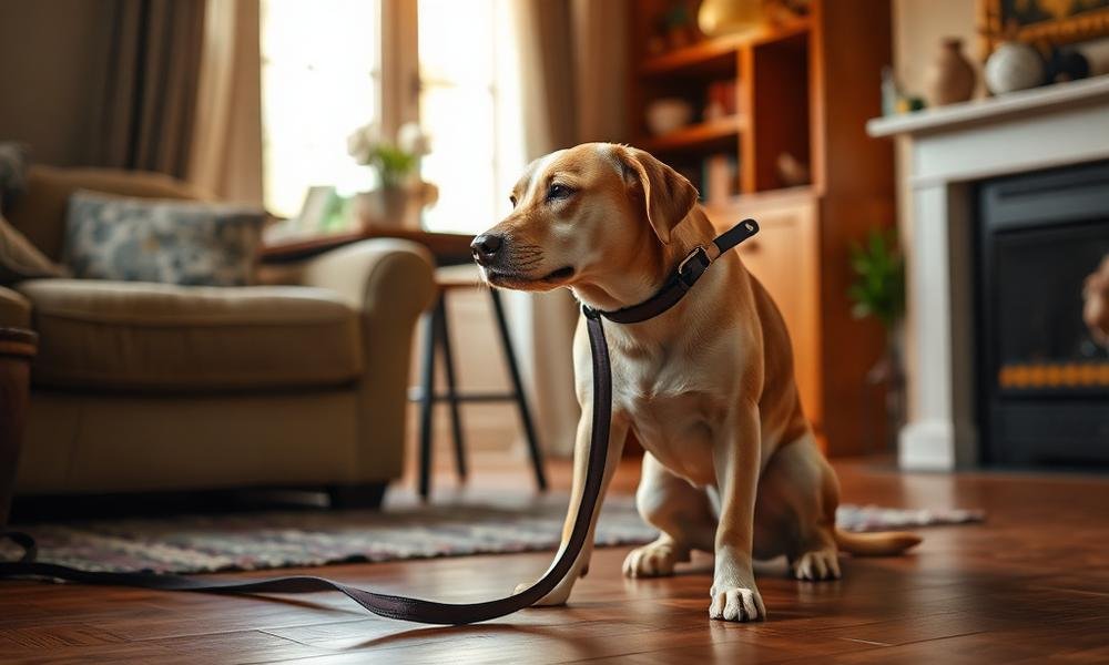dog pulling on leash how to stop - home environment