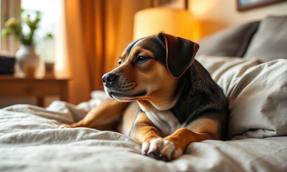 dog refuses to sleep in bed - home environment