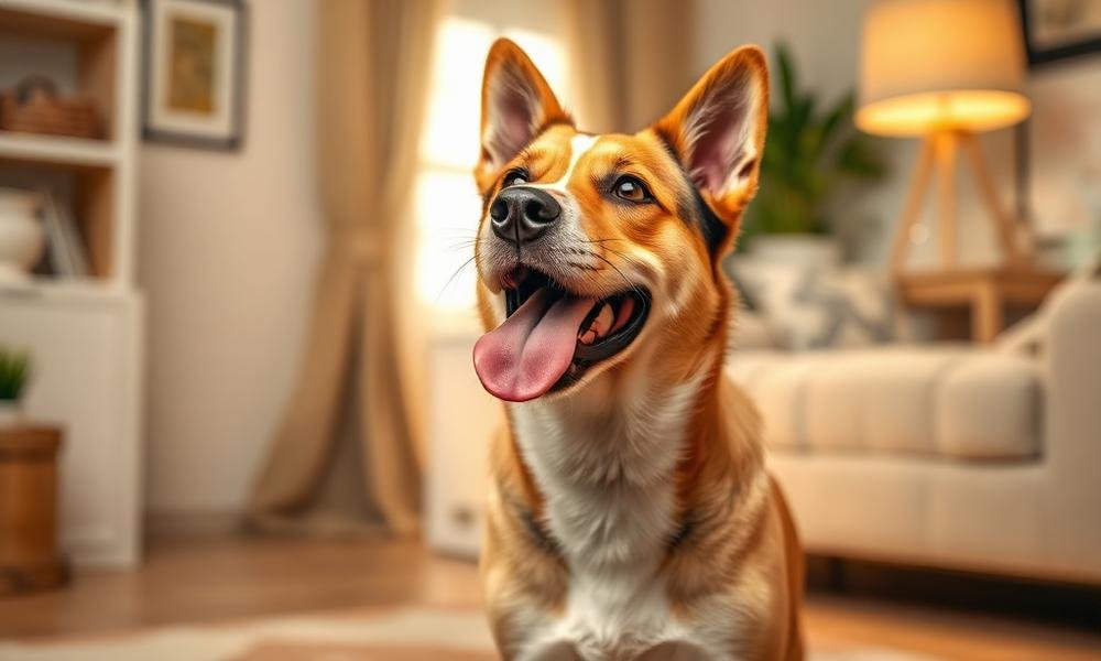 dog shaking and panting reasons - home environment