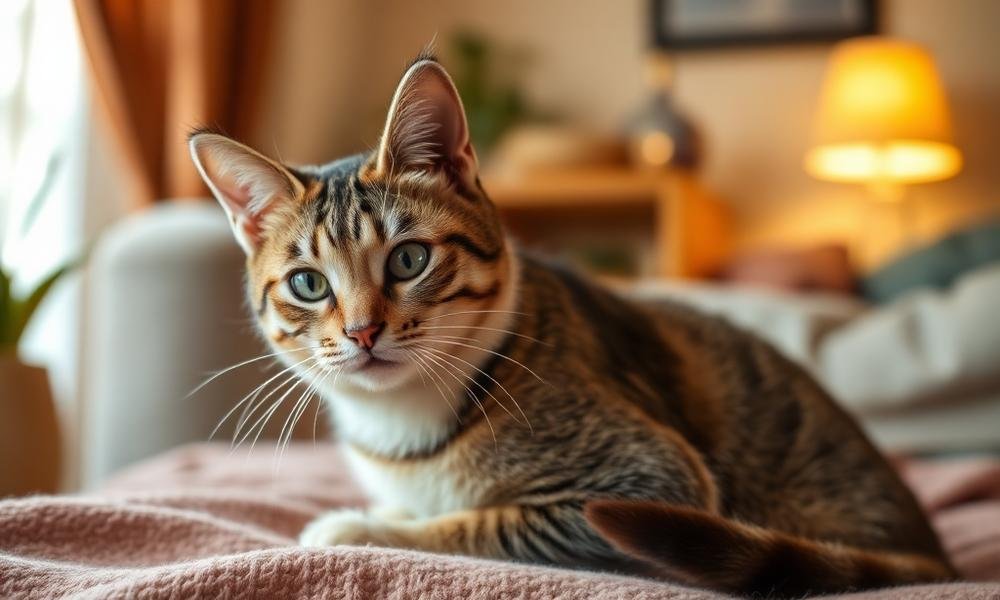 how to calm anxious cat behavior - home environment