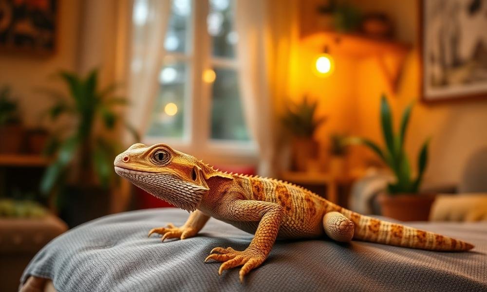 how to handle a bearded dragon - home environment