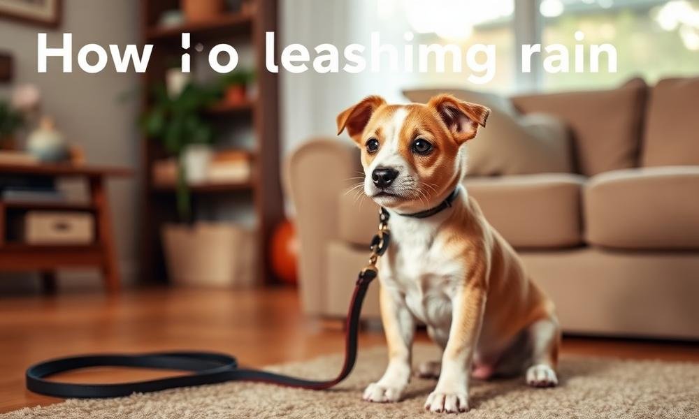 how to leash train a puppy - home environment