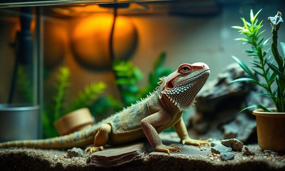 how to set up a bearded dragon tank - home environment