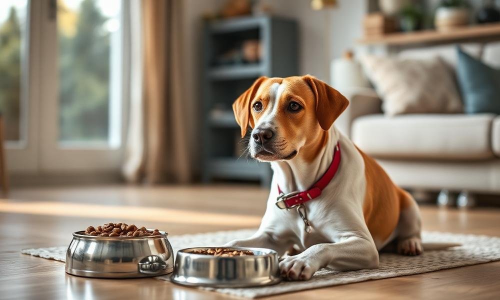 how to switch dog food safely - home environment