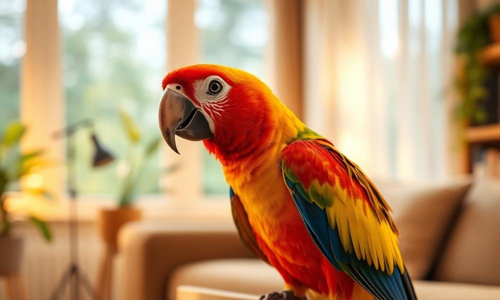 how to teach a parrot to talk - home environment
