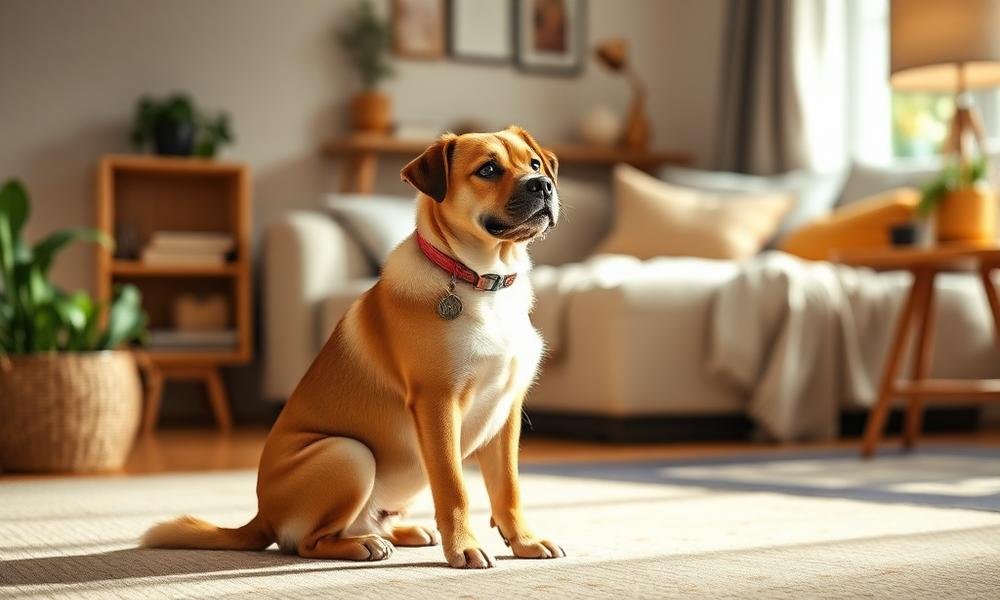 how to teach dog to sit - home environment