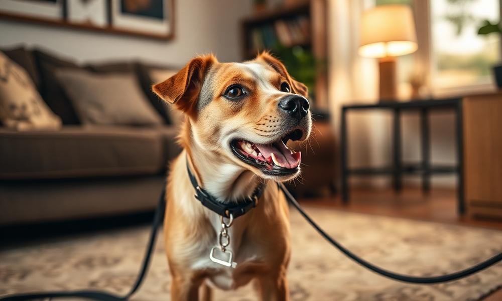 how to train a reactive dog on leash - home environment