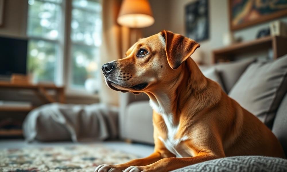 how to train dog to stay alone - home environment