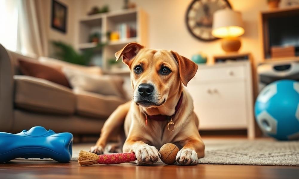rubber vs nylon dog toys - home environment