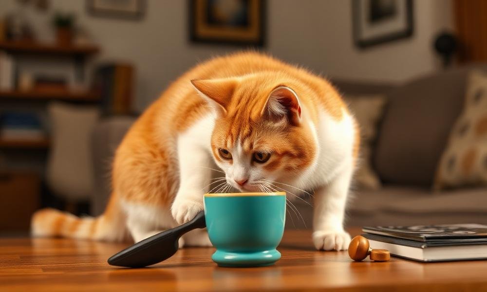 why cat knocking things off table - home environment