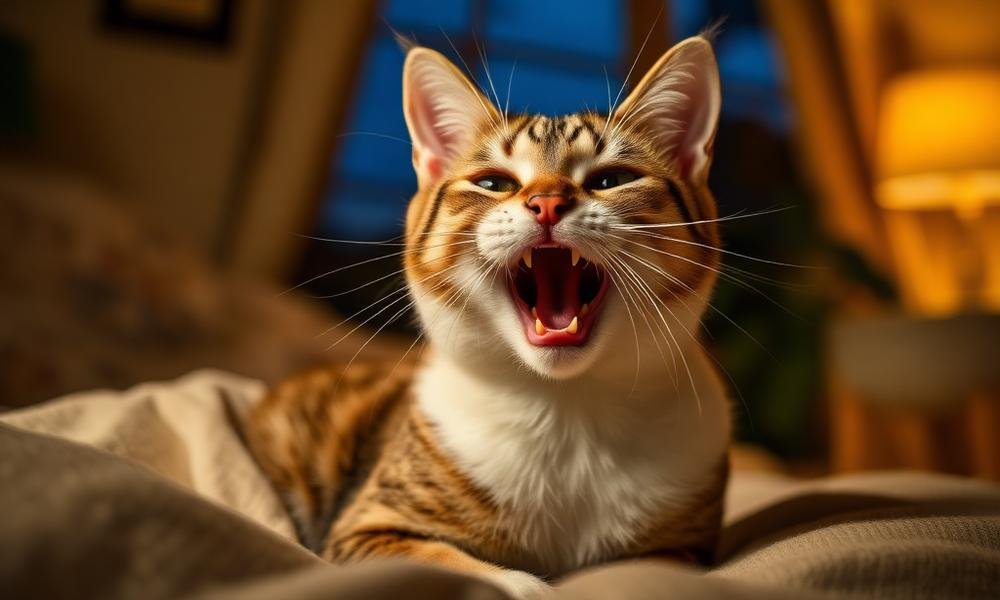 why cat meowing excessively at night - home environment