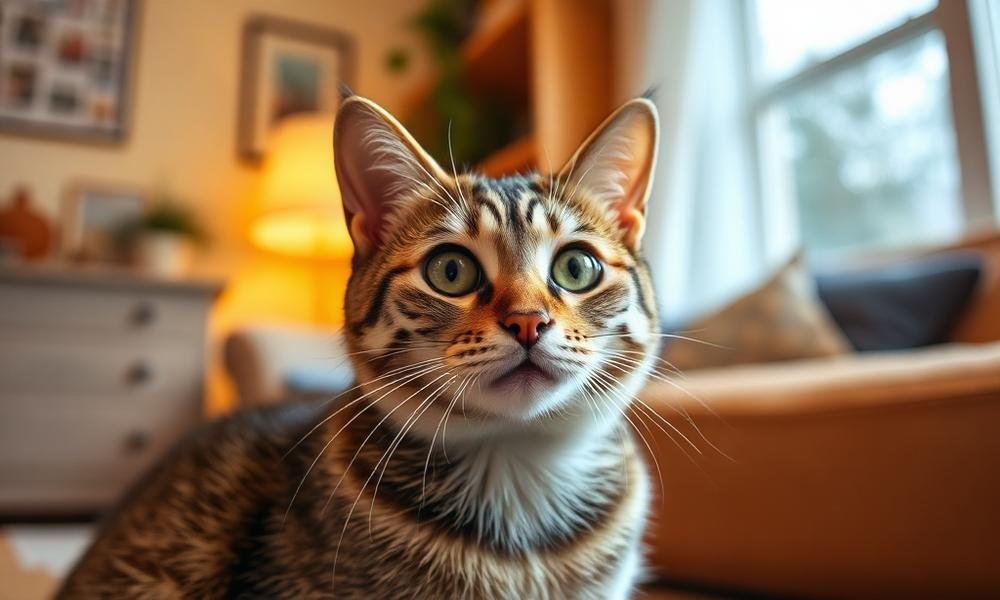 why does my cat stare at me - home environment