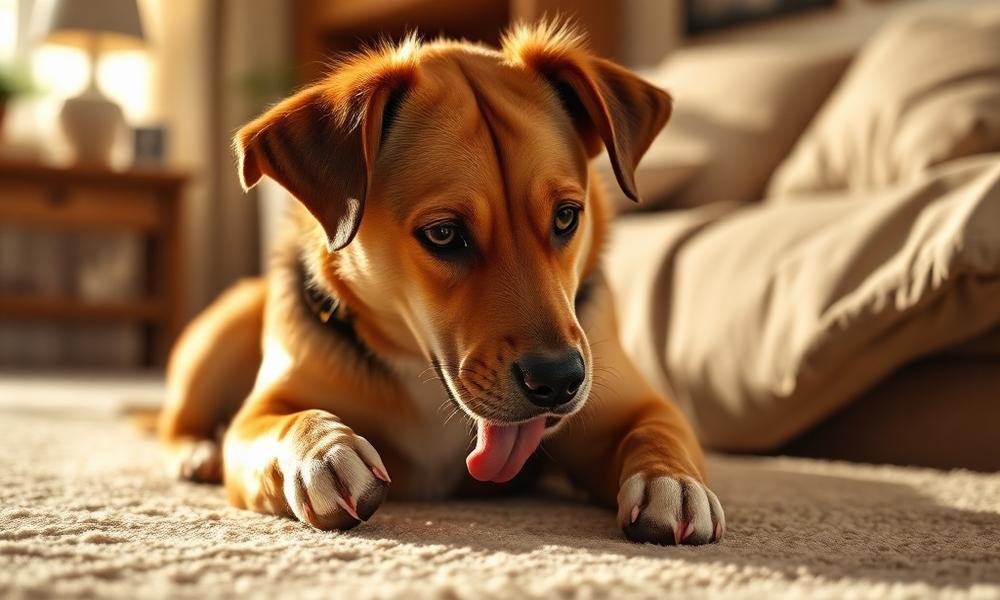 why dog licking paws excessively - home environment