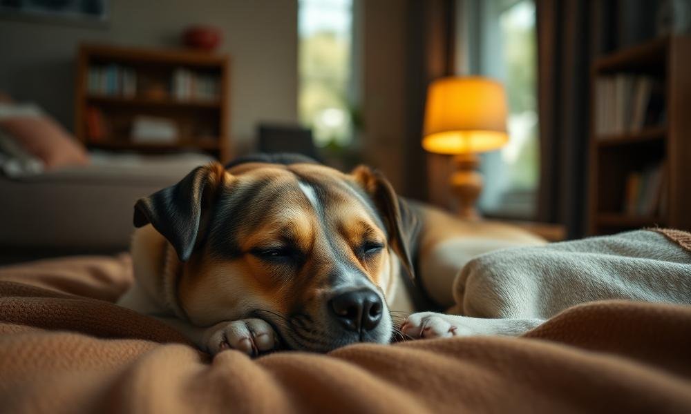 why dog sleeping all day suddenly - home environment