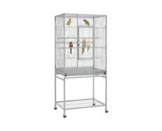 54-in Rolling Metal Large Parrot Cage Mobile Bird Cage