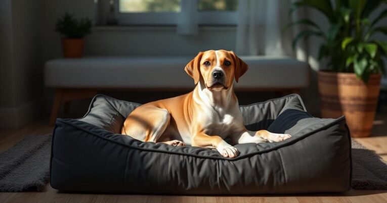 Cooling Dog Bed For Hot Weather in a calm indoor dog-bed setup