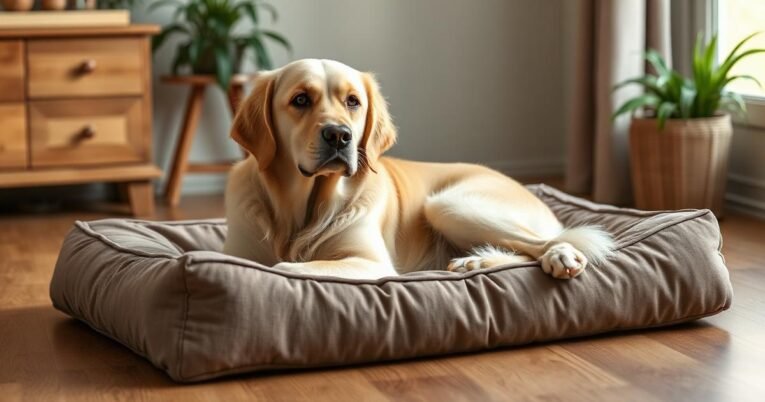 Bed For Golden Retriever in a calm indoor dog-bed setup