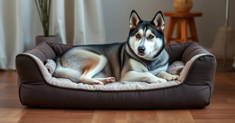 Bed For Husky Breed in a calm indoor dog-bed setup