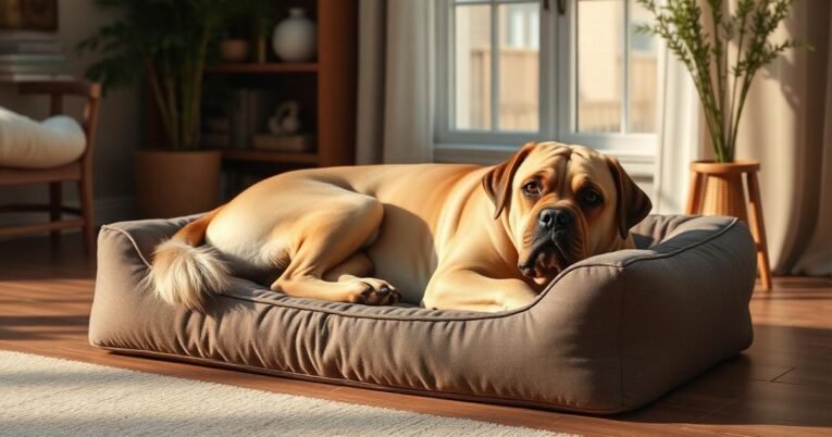 Bed For Large Dogs in a calm indoor dog-bed setup