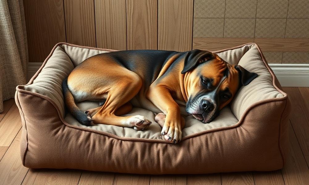 comfortable dog bed setup