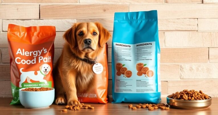 Dog food bags and ingredients comparison for allergy-friendly feeding