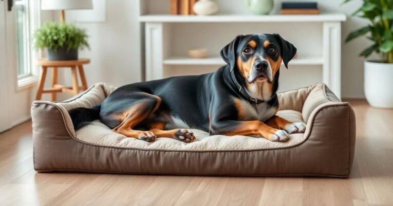 Orthopedic Dog Bed For Senior Dogs in a calm indoor dog-bed setup