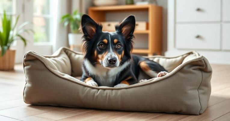 Washable Dog Bed in a calm indoor dog-bed setup