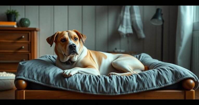 Bed Smells Bad in a calm indoor dog-bed setup