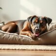 Chewing Dog Bed in a calm indoor dog-bed setup