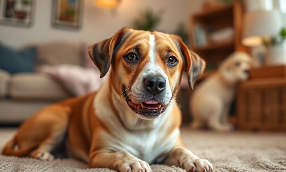 dog coughing and wheezing reasons - home environment