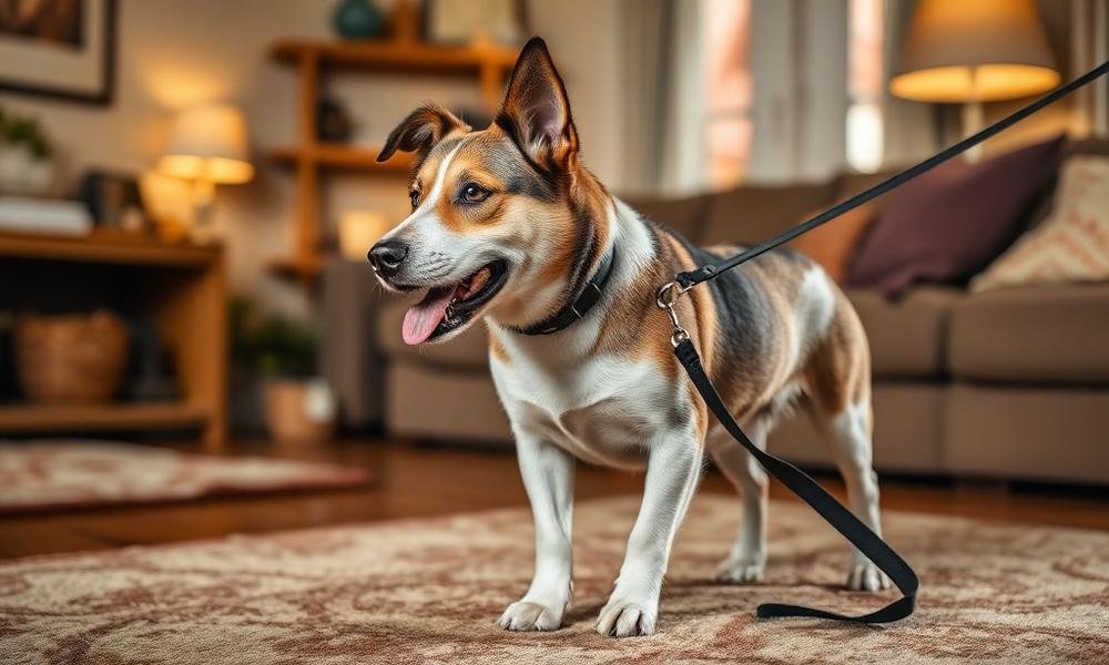 dog pulling on leash solution - home environment