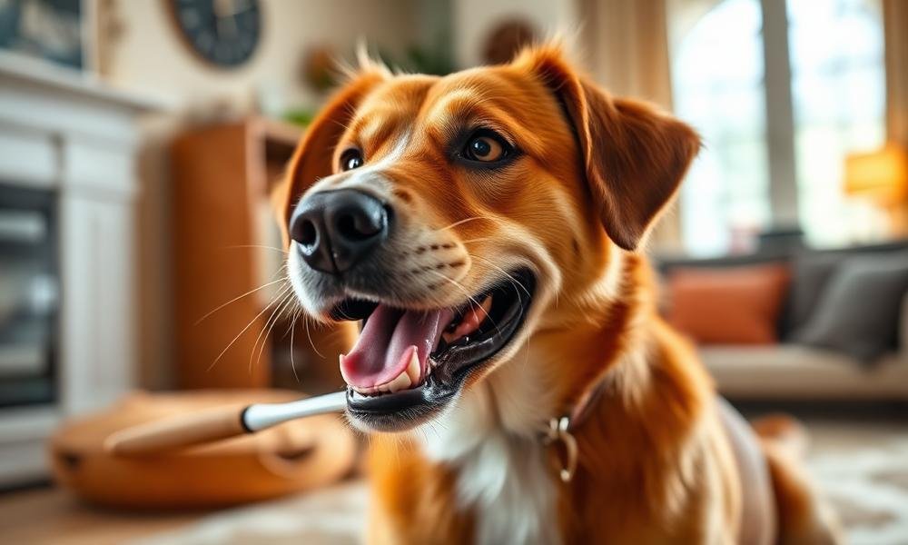 how to brush dog teeth - home environment